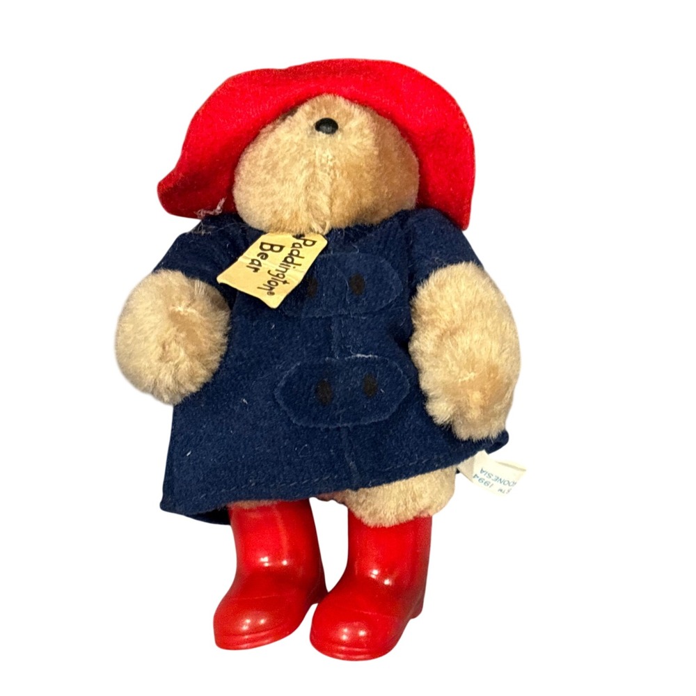Vintage‎ 1994 Paddington Bear Plush Kids Gifts Blue Coat Red Hat Boots 5 Inch